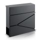 Humberg slēdzama pastkastīte ar avīžu turētāju 37x37x11 cm HM-862, antracīta