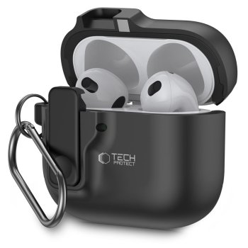 Tech-Protect Slim Hook maciņš AirPods 4 austiņām Melns