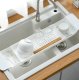 Adjustable Length Bath Bridge Shelf Tray Tub Rack Bathroom Caddy, White