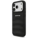 Чехол Mercedes для iPhone 17 Pro AMG Leather Debossed Lines, черный