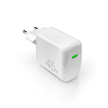Puro Super Mini 45W PD GaN USB-C tīkla lādētājs - Balts