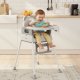 Ecotoys 3-in-1 Bērnu barošanas krēsliņš, Pelēks