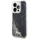 Чехол Guess для iPhone 14 Pro Liquid Glitter Marble, черный