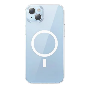 Магнитный чехол Baseus Crystal Series для iPhone 14 Plus + защитное стекло