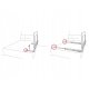 Nukido Bed Guard Rail 180 x 42 x 35 cm, Grey