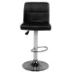 Grozāms eko ādas bāra krēsls ar regulējamo augstumu M06, Melns | Swivel Adjustable Height Bar Counter Stool Chair