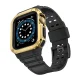 Protect Strap Band siksniņa un aizsargkorpuss Apple Watch 42/44/45mm, melna/zelta