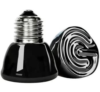 Infrasarkanā sildspuldze terārijam 50W E27, melna