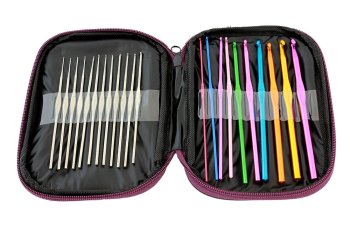 Tamborēšanas āķu komplekts 22 gab. | Set of crochet hooks 22 pcs.