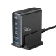 Tech-Protect DC140W-GAN 5-portu GaN lādētājs PD140W / QC3.0 melns