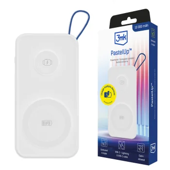 Внешний аккумулятор 3mk PastelUp 10000mAh 22.5W, белый