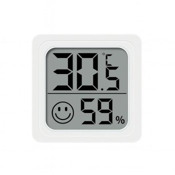 Digitālais istabas termometrs un higrometrs AG355E, balts
