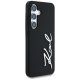 Karl Lagerfeld Silicone Metal Signature Logo Case for Samsung Galaxy S25, Black