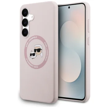 Чехол Karl Lagerfeld Karl & Choupette MagSafe для Samsung Galaxy S25 FE - Розовый