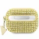 Guess AirPods Pro 2 maciņš Rhinestone Triangle, zelta