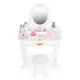 Деревянный туалетный столик ECOTOYS с зеркалом и аксессуарами