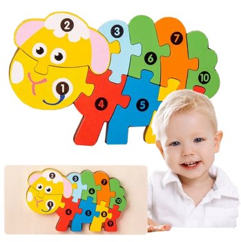 Wooden Sheep Puzzle for Toddlers, Educational Shape Sorter Toy