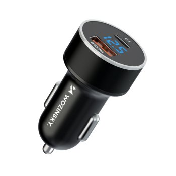 Wozinsky WDCCAC automašīnas lādētājs USB-C / USB-A 36W, melns