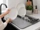 Foldable Dish Drying Mat with Rack Grey 57x40cm