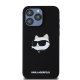 Karl Lagerfeld iPhone 15 Pro Max Case Silicone Choupette Head MagSafe, Black