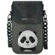 Сумочка для телефона 3-в-1 Nimmy Big Eyed Pet 2.0 Panda с кошельком - черная