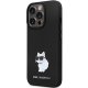 Karl Lagerfeld iPhone 13 / 13 Pro vāciņš Silicone Choupette Metal Pin, melns