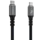 Wozinsky WPS-UY41S USB-C uz USB-C USB4 kabelis 240W 40Gb/s 1m, melns