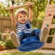 Детские садовые качели с круглым сиденьем и деревянной...
