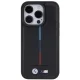 BMW Quilted Tricolor vāciņš Apple iPhone 15 Pro - Melns