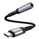 BWOO BZ47 USB-C uz 3.5mm Audio Adapteris, Melns