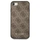 Guess 4G Metal Gold Logo vāciņš iPhone SE 2022 / 2020 / 7 / 8, brūns