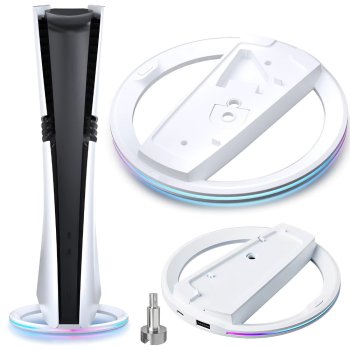 Вертикальная подставка с охлаждением для PS5 Pro и Slim, белый