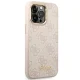 Guess iPhone 14 Pro vāciņš 4G Vintage Gold Logo, rozā