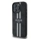 Guess iPhone 16 Pro Max vāciņš 4G Printed Stripes MagSafe, melns