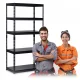 Saliekams Metāla Noliktavas Biroja Istabas Plaukts Skapis, 183x90x45cm, Melns | Folding Rack for Home Warehouse Office