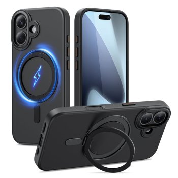 Tech-Protect MagRing MagSafe Case for iPhone 17, Matte Black