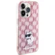 Karl Lagerfeld Monogram Choupette vāciņš iPhone 15 Pro, Rozā