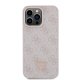 Guess GUHCP15XP4TDPP iPhone 15 Pro Max 6.7" rozā/rozā ādas cietais futrālis 4G Diamond Triangle | pink/pink...
