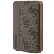 Guess ārējais akumulators 5000mAh 15W 4G Leather Metal Logo, brūns