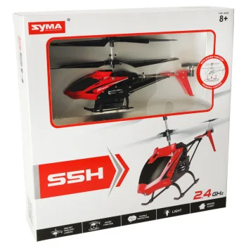 SYMA S5H RC Vadāms Helikopters 2.4GHz RTF (Sarkans)