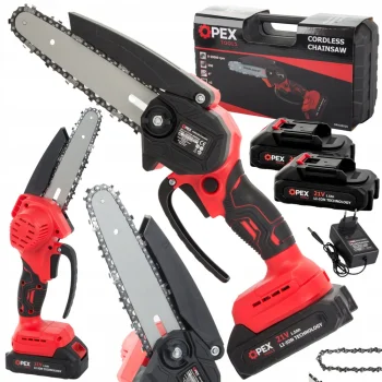 Cordless Chainsaw OPEX TOOLS OPX28026 6" 21V 2x 1.5Ah, Red/Black