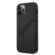 Guess iPhone 12 Pro Max vāciņš Saffiano Vintage Script, melns