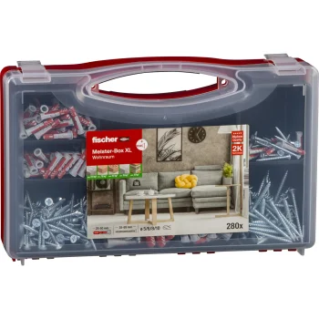 Dībeļu un skrūvju komplekts Fischer Master-Box XL Living Area, 280 gab.