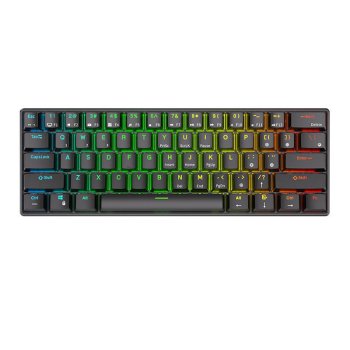 Mehāniskā tastatūra Royal Kludge RK61 RGB, sarkans slēdzis (melna) | Mechanical keyboard red switch (black)