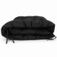Folding Camping Bed with Cushion, Black