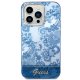 Guess Porcelain Collection vāciņš iPhone 14 Pro Max zilā krāsā