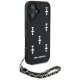 Чехол Karl Lagerfeld Saffiano Crystals w/Chain для iPhone 16, Черный