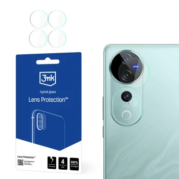 3mk Lens Protection kameras aizsargstikls Vivo V40, hibrīdstikls 6H, 0.16 mm