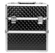 Professional Makeup Train Case XXL Organizer Box, black