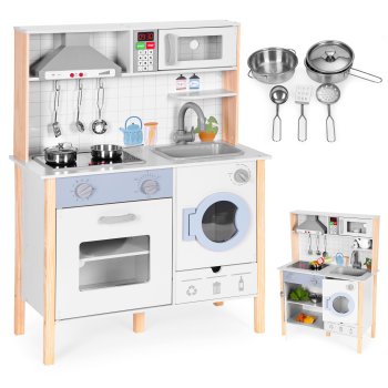 Детская деревянная кухня ECOTOYS со звуками, LED, духовкой и...
